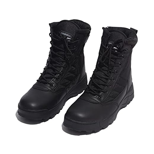 BALALALA Hommes Bottes Militaire avec Fermeture Latérale, Bottes Patrouille Combat Tactique Recrues Armée Désert Sécurité Militaire Chaussure