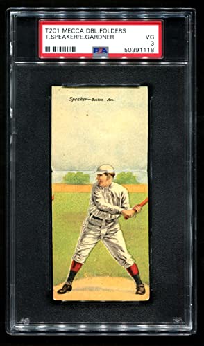 1911 T201 Mecca Tris Speaker/Earl Gardner Boston Red Sox (Baseball Card) PSA PSA 3.00 Red Sox