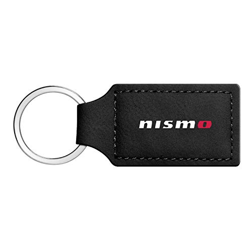 iPick Image Compatible con Nissan NISMO - Llavero rectangular de cuero sintético negro Cover