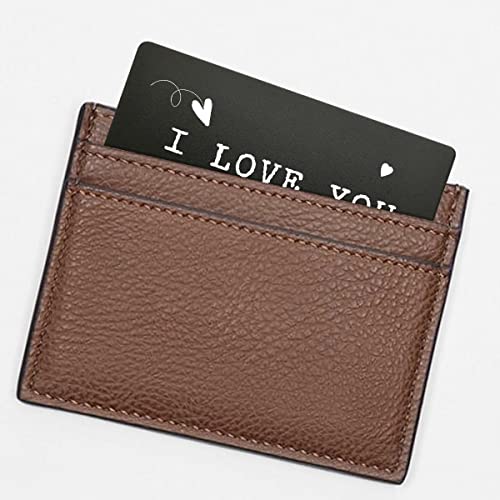 Anniversary Wallet Insert for Men, Wallet Card Gift, I Love You More The End I Win, Engraved Keepsake for Him, Gift for Boyfriend, Girlfriend, Valentines Day, Anniversary Present (Black)4