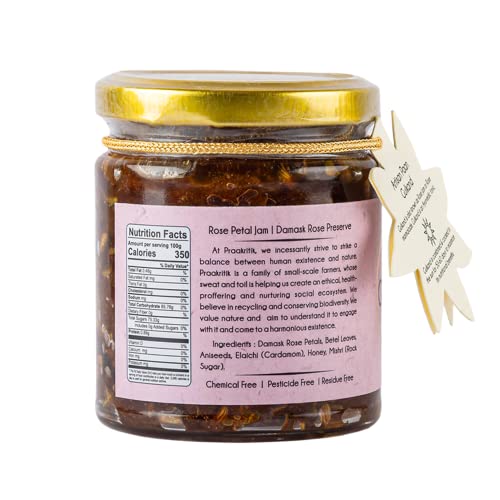 Image of Praakritik Gulkand Natural Paan - 250g, Artisan Flavor with Rose Petals, Honey & Mishri(Rock Sugar), Pure Vegetarian, Rich in Calcium & Antioxidants, Natural Cooling Agent
