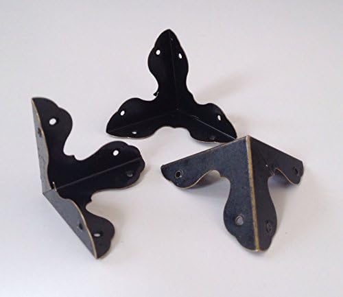 20 pcs Album Corner Protectors Large Thick Scrapbooking Albums Corner Paper Crafts Protectors Card Menu Metal Book DIY Dark Antique Bronze 3.2cm X 3.2cm