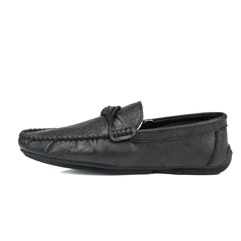 Mens Loafers Round Toe Vegan Leather Loafer Shoes Anti-Slip Flexible Comfortable Outdoor Party Slip On2