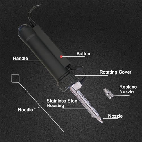 Image of Electric Solder Sucker Vacuum,Automatic Desoldering Pump,Black Desoldering Tool For One-Handed Use And Reliable Suction,Designed for extended use Tin Removal Work Ac110v 30w Desoldering Gun