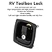Folding T Handle Lock, T Handle Door 4x6mm Hole Spacing Zinc Alloy FoldingCompression Toolbox Entrance Locking for RV Boat
