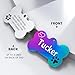 Dog Tags Engraved for Pets - YEHANTI Personalized Dog Tags with Lovely Icons, Durable Stainless Steel Pet ID Tags for Small Large Dogs Cats, Custom Dog Name Tags Engraved on Both Sides (Bone)