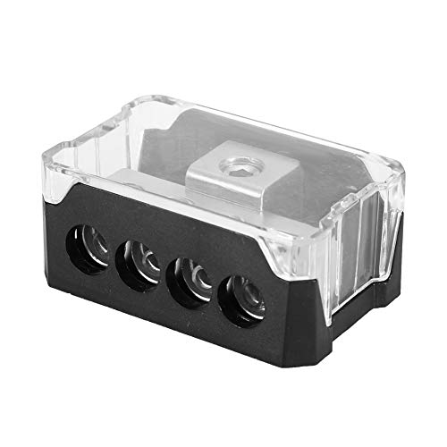 Power Distribution Block für Auto - 1 * 0GA Eingang mit 4 * 4GA Ausgang, ideal für Audio-Verstärker und Boote, sicheres Strommanagement