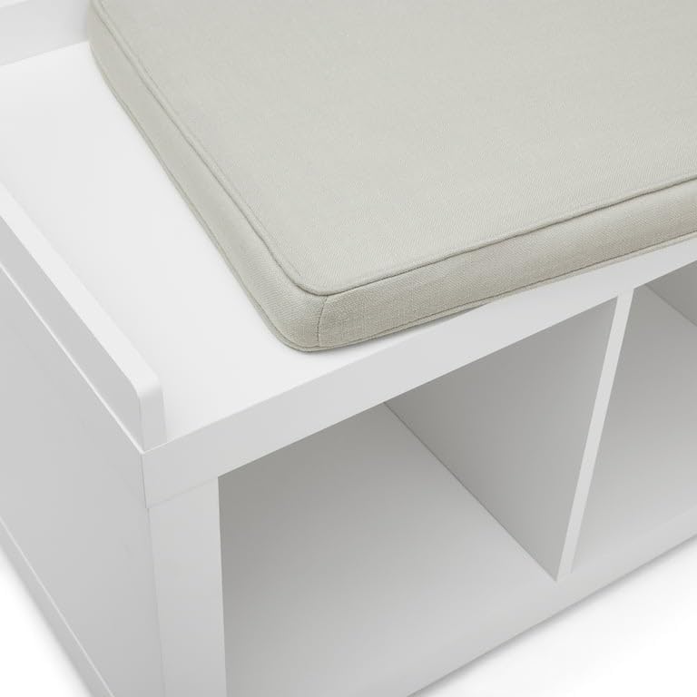 Better Homes and Gardens Storage Organizer Bench, (4-Cube, White)