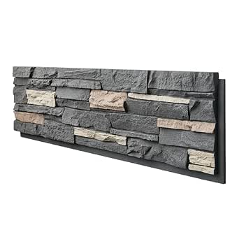 ROOMTEC Faux Stone Wall Covering Panels, 45" x 12" (1 Pack)