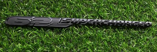 Image of 1pc New 6.2L Supercharged Hood Emblem Nameplate 3D Badge Replacement for 2021-2024 TRX 6.2L 68444262AB (Black)