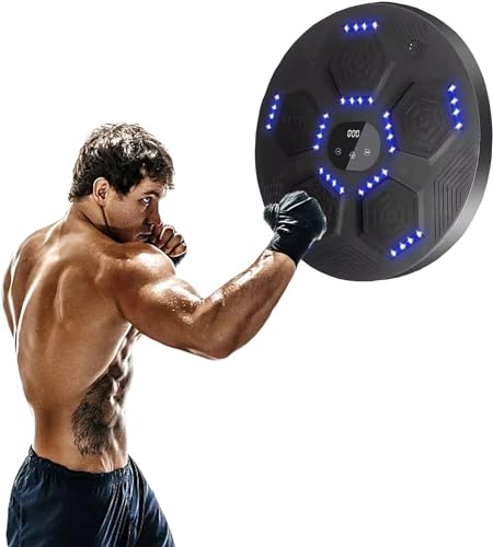 Machine de boxe intelligente à LED avec coussinets musicaux pour support mural