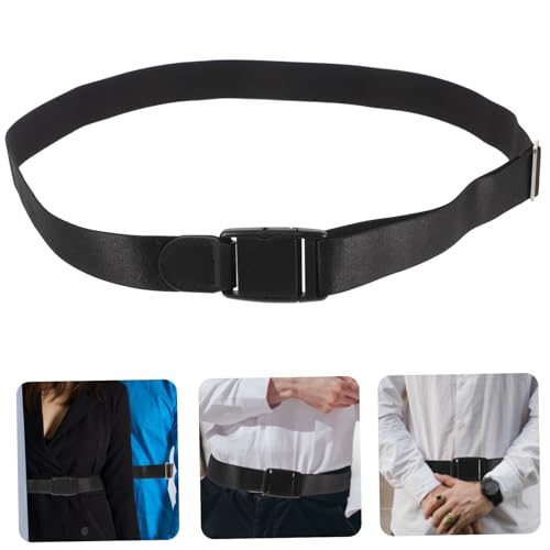 Adjustable Shirt Lock Stay Undergarment Belt for Men and Women Clip Comfortable Fit for Tucking Shirts and Elastic Design Black2