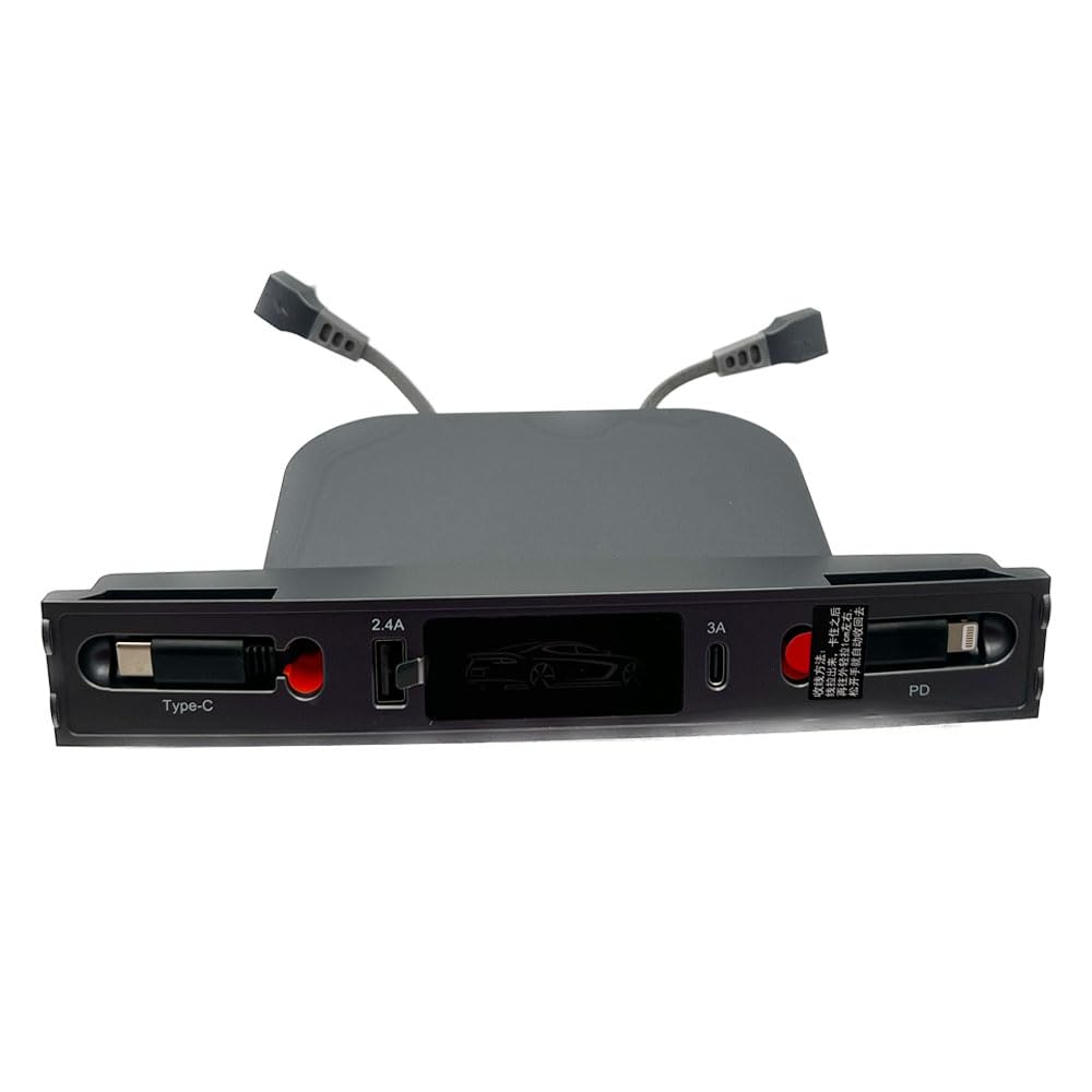DEVMO Hub USB Ricarica Rapida con Adattatore Cavo Compatibile con Modello 3 Modello Y 2021 2022 2023 Docking Station della Console Centrale