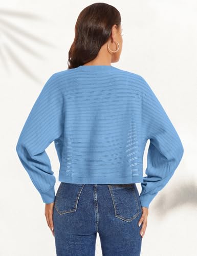 Women's 2025 Fall casual Cropped Cardigan Trendy Cute Bolero Shrug Chunky Knit Cardigan Sweater3