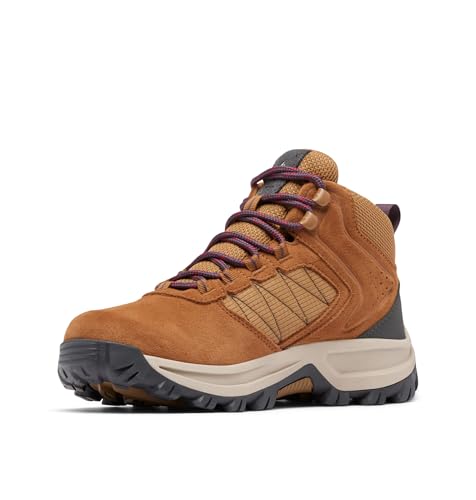 Columbia Womens Transverse Suede Waterproof Hiking Boot, Elk/Moonvista, 9 Wide