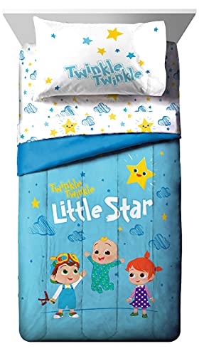 Image of Jay Franco CoComelon Little Star 7 Piece Full Size Bed Set - Includes Comforter & Sheet Set - Bedding Features JJ, YoYo, & Tomtom - Super Soft Fade Resistant Microfiber (Official CoComelon Product)