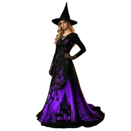 Disfraz Halloween Mujer Adulta Bruja De Disfraces Terror Adulto Medieval Vampiresa Sexy Traje Chica Vampiro Para Vampire Costume Women Medievales Vampira Vestido Negro Gotico Talla Grande Peste Negra