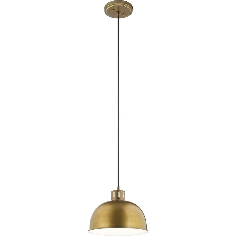 Kichler Zailey 9" 1 Light Pendant in Natural Brass