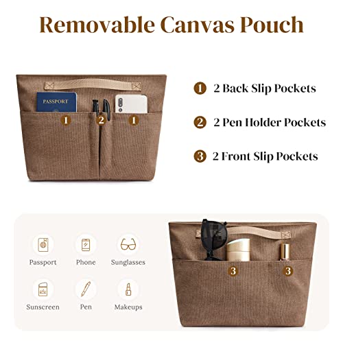 S-Zone Genuine Leather Tote Bag For Women With Purse Organizer Large Shoulder Handbags Work #TOP4