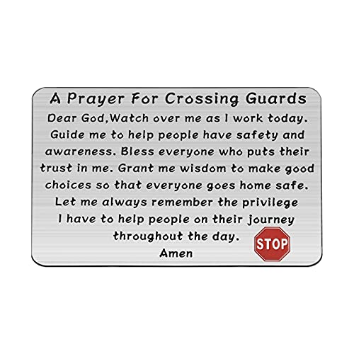 Crossing Guard Gift Crossing Guard Prayer Wallet Card A Prayer For Crossing Guards Lollipop Man Gift
