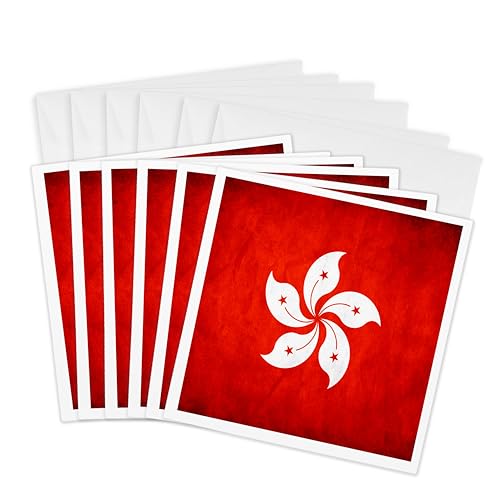 Cartes 6x6 inches Hong Kong 3dRose Gc_28248_1 pour correspondance