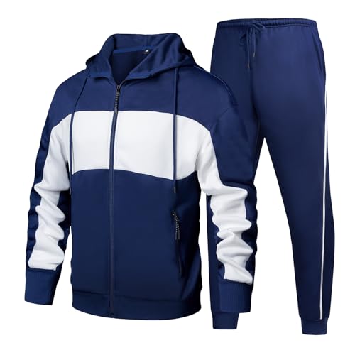 MANLUODANNI Track Suits Mens Long Sleeve Full-Zip Running Jogging Sports Sweatshirts and Pants