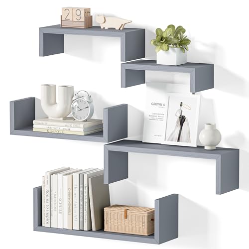 SRIWATANA Floating Shelves for Wall, Wall Shelves for Bathroom, Bedroom,