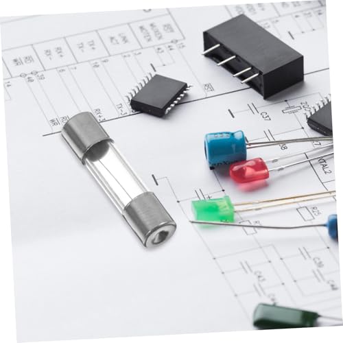 Set práctico de 100 fusibles de tubo de vidrio con portafusibles de alta tensión para circuito con diseño transparente para monitoreo fácil miniatura 6