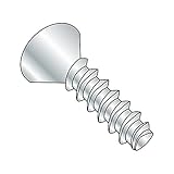 Small Parts 0204LPF Steel Thread Rolling Screw for Plastic, Zinc Plated, 82 Degree Flat Head, Phillips Drive, #2-28 Thread Size, 1/4' Length (Pack of 50)