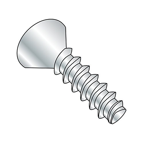 Small Parts 0408LPF Steel Thread Rolling Screw for Plastic, Zinc Plated, 82 Degree Flat Head, Phillips Drive, #4-20 Thread Size, 1/2