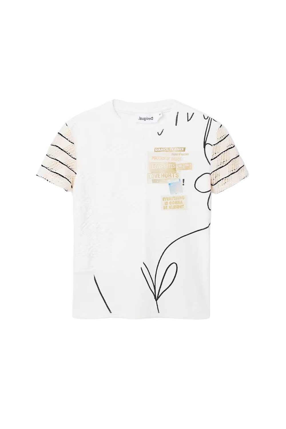 Desigual Women's T-Shirt, White, S