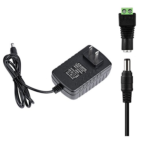 Le Freshinsoft DC 12V 2A Power Supply Adapter, AC 100-240V to DC 12V Transformers, Switching Power Supply for 12V 3528/5050 LED Strip Lights, 24W Max, 12 Volt 2 Amp Power Adapter 2.1mm X 5.6mm US Plug