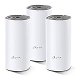TP-Link Deco AC1200 Whole Home Mesh Wi-Fi, Dual-Band, Up to 1167 Mbps, Wireless, Seamless AI Roaming, Gaming & Streaming, Smart Home, Compatible with Starlink (Deco E4(3-Pack))
