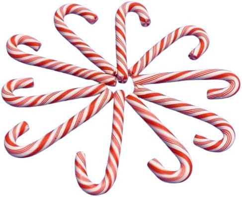 Christmas Candy Cane Tree Decoration Ornament - Festive Plastic Hanging Pendant for Christmas Tree Decor (Pack of 6)