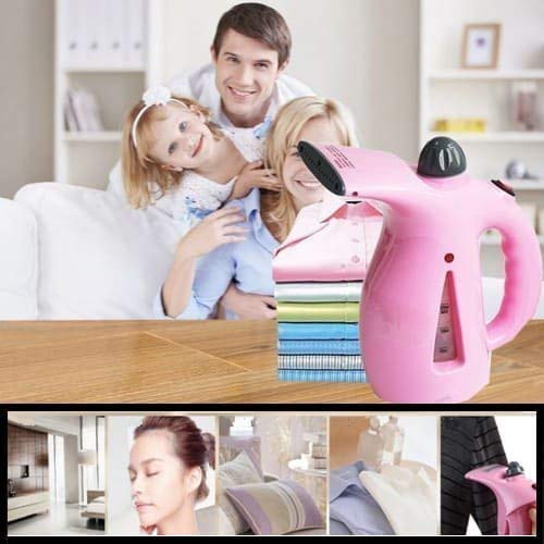 Foliam Fast Heat-up Portable Handheld Garment/Facial Vapor Steamer Iron Brush for Home and Travel Handy (multicolor) 1