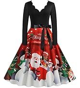 Robe De Noël Femme Grande Taille - J - Rouge - Renne Imprimé - Col Robe