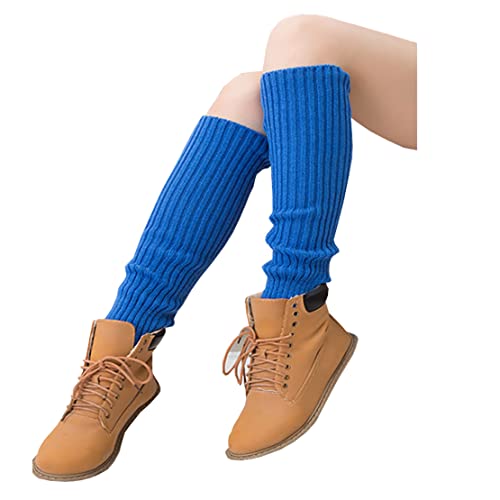 Image of Warm Woolen Socks For Women Solid Leg Covers Socks For Autumn And Winter Knitting