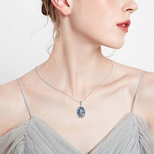 Alternative view of YFN Sterling Silver St Michael/St Christopher/Jesus/Virgin Mary Necklace for Men Women Catholic/Protector/Talisman Michael Archangel Medal Necklace Jewelry 18+2"