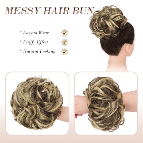 FESHFEN Messy Bun Hair Pieces - Image 3