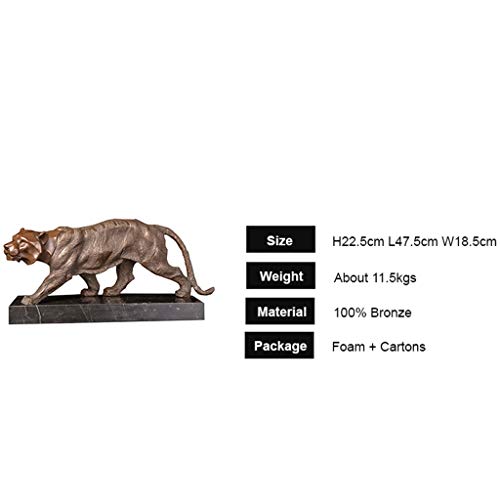 Walnuta Statue Tiger Sculpture Bronze Abstract Tiger Figurine Statuette Home Decoration Accessories Vintage Art #TOP1