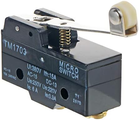 TM-1703 250V AC 15A Screw Terminals Long Hinge Roller Lever Micro 