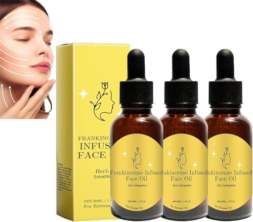 Aceite de resina de incienso para el rostro, aceites orgánicos de ricino y jojoba de semilla negra, aceite de suero facial hidratante antienvejecimiento, nutritivo para el cuidado de la piel seca