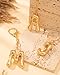DoDoBeads Initial Keychains, Gold Bubble Bag Charm for Handbags, Cute Purse Keychain with Gold Chain, Personalized Pouch Charms for Bags, Letter M