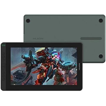HUION Drawing Tablet Kamvas 13 Monitor de desenho gráfico com tela de 13,3 polegadas com tela laminada completa (verde)