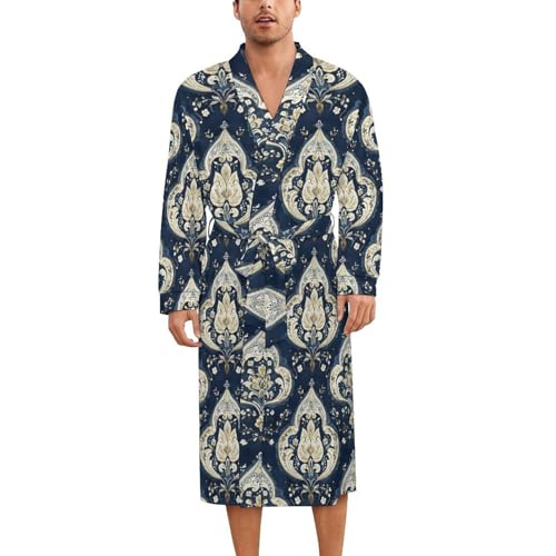 Robe de nuit en soie homme femme et kimono de nuit vintage à fleurs
