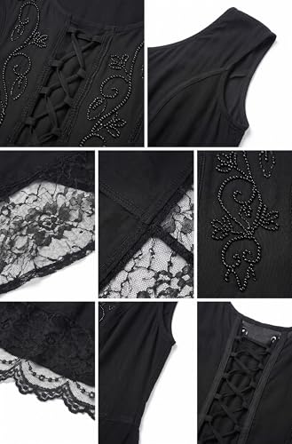 Image of Sakkas Sundara Stonewashed Rayon Embroidered Mid Length Dress