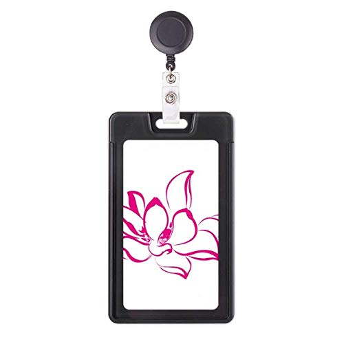Funda retráctil para tarjetas de loto rosa que evita pérdidas de pases