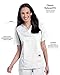 Landau Scrub Zone Relaxed Fit 2-Pocket V-Neck Scrub Top for Women 70221 White