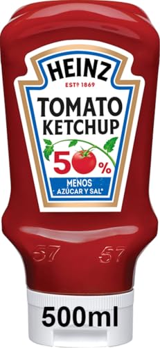 HEINZ Kétchup 50% Menos De Azúcar Y 50% Menos De Sal, 555 Gramo