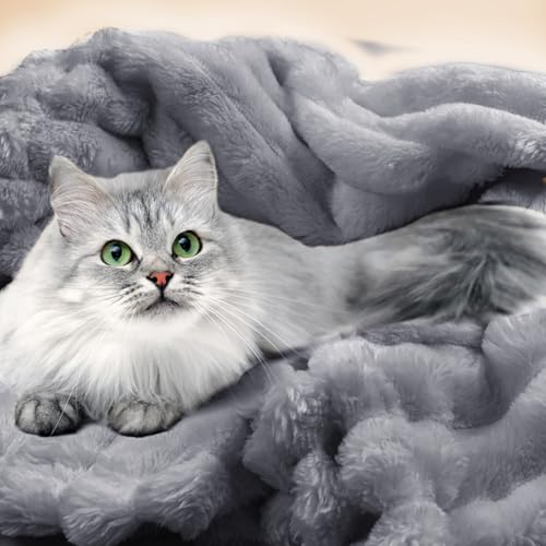 VAIGU:OA Hundedecke Katzendecke Waschbar, 4 Stück Decken Flanell Haustier Decke für Kleine Hunde Welpen Katzen, Flauschig Weiche Haustier Decke, Schutzdecke Hundesofa, 45x65 cm